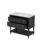 Bathroom Vanity With Medicine Cabinet, Storage Cabinet With 4 Drawers, Adjustable Shelf Mirror