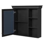 Wall Mounted Bathroom Medicine Cabinet With Mirror And Adjustable Storage With Soft Close Hinges
