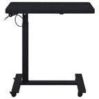 Westpark Pneumatic Adjustable C-Shape Side Table with Casters Black