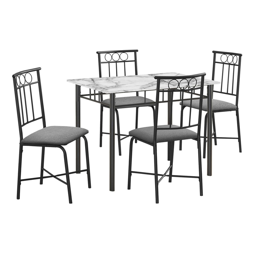 5 Pieces Dining Table Set, Small, Rectangular