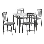 5 Pieces Dining Table Set, Small, Rectangular