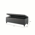 Elegant Design Tufted Top, Soft Close Storage Bench