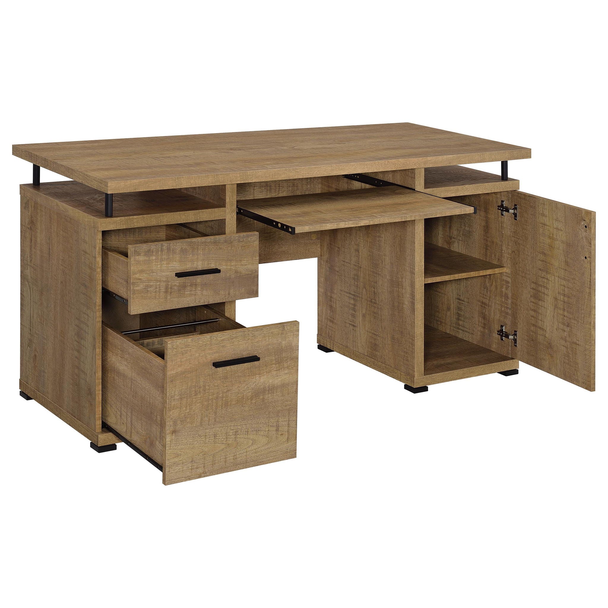 Tracy 55-inch 2-drawer Office Computer Desk Mango