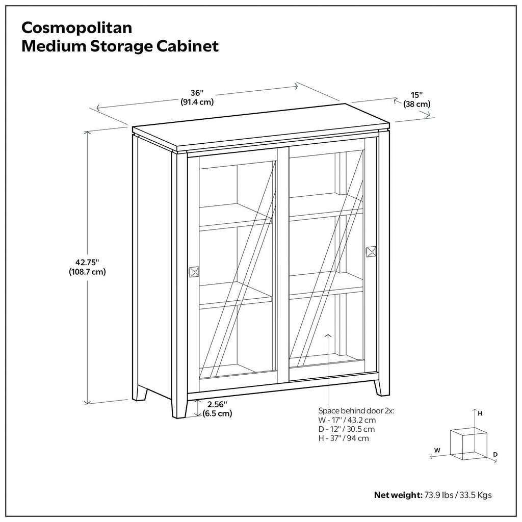 Cosmopolitan - Handcrafted Medium Storage Cabinet
