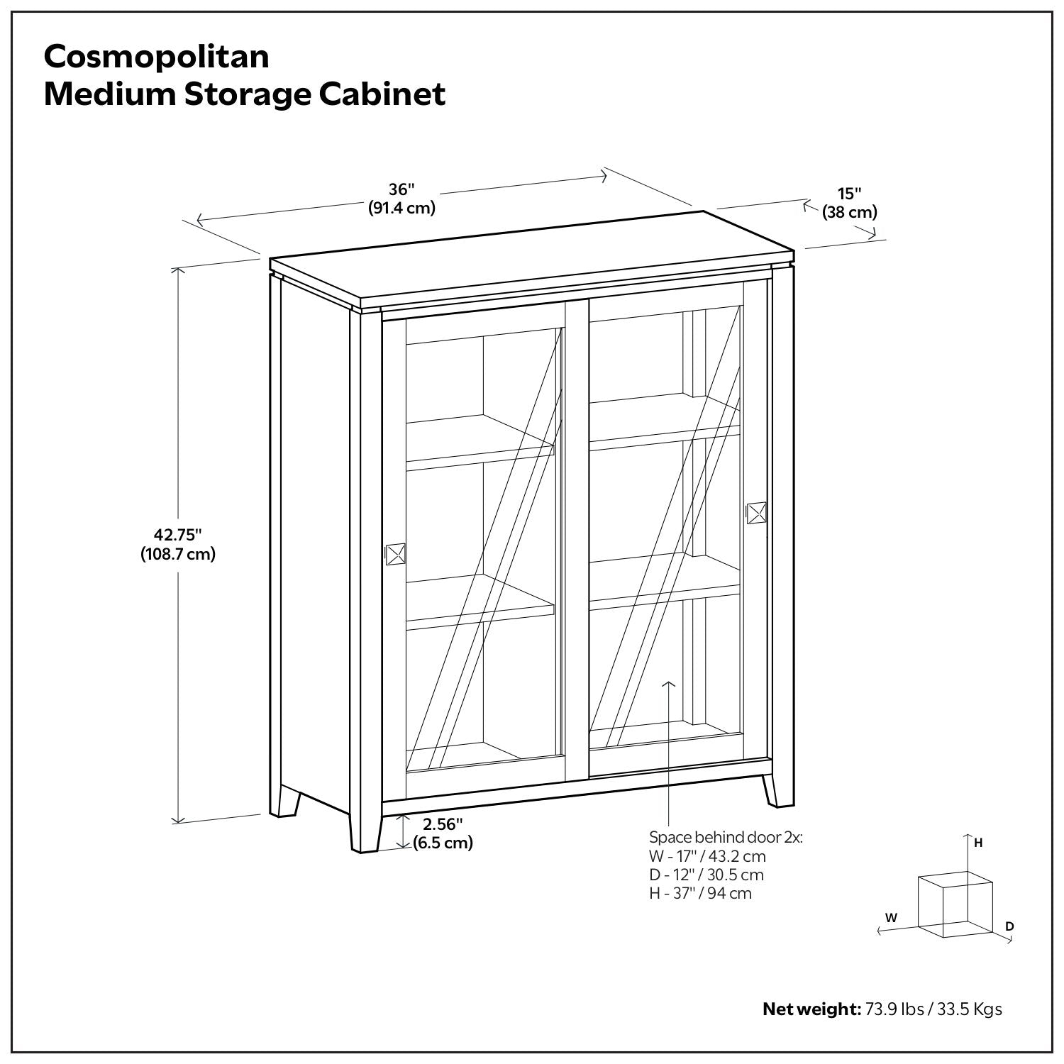 Cosmopolitan - Handcrafted Medium Storage Cabinet