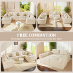 Modular U Shaped Sectional Sofa With Reversible Design