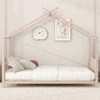 Metal House Platform Bed With Modern Design And Durable Frame