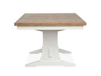 Kingston - Extendable Trestle Dining Table - Whisper White And Cerused Nutmeg