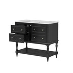 Bathroom Vanity Cabinet With Undermount Sink, 4 Drawer Set