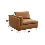 Brighton - Top Grain Modular Sectional - Brown