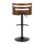 Cosi - Mid Century Modern Adjustable Barstool With Swivel With Rounded T Footrest (Set of 2)