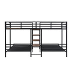Metal Bunk Bed With Storage Shelves Staircase