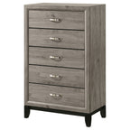 Valen 5-drawer Bedroom Chest of Drawers Light Taupe