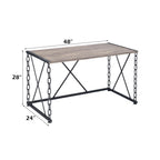 Jodie - Console Table (Same 92248) - Rustic Oak & Antique Black