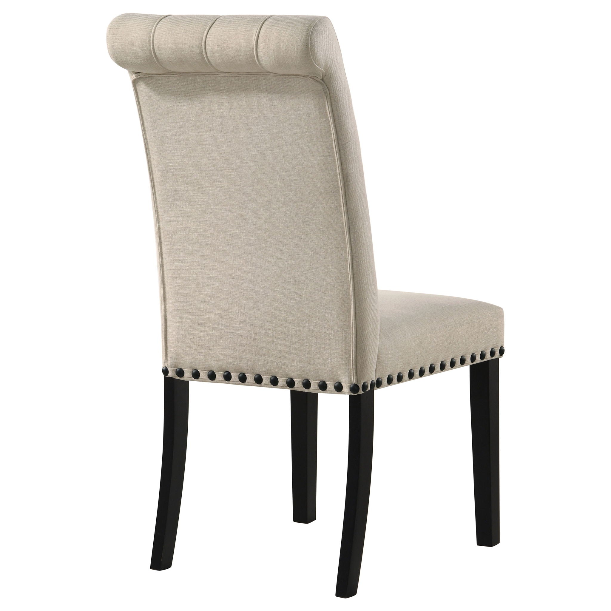 Alana Fabric Upholstered Dining Side Chair Beige (Set of 2)