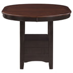 Lavon Oval 60-inch Counter Height Extension Dining Table Chestnut