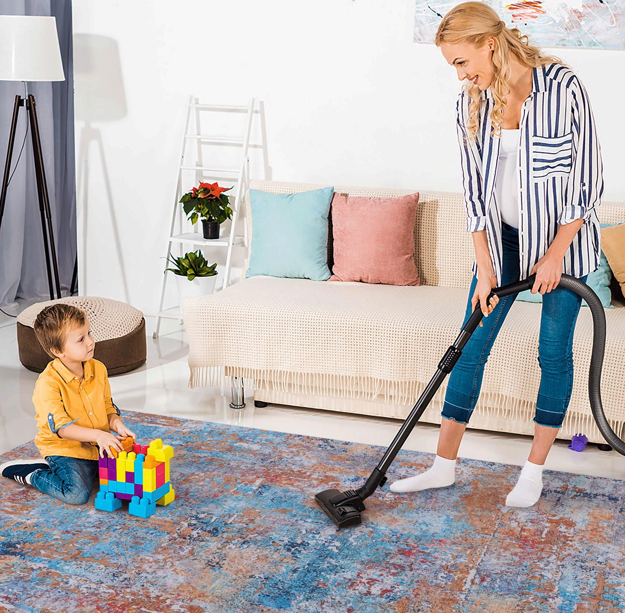 Maval - Machine Washable Area Rug