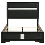 Miranda 54-inch Upholstered Full Panel Bed Black