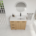 Wall Mounted Floating Bathroom Vanity With Sink, Door & Drawers Modular Cabinet