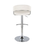 Jie - Contemporary Adjustable Barstool With Swivel & Rounded T Footrest (Set of 2)