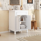 Bathroom Vanity With Top Sink, Cabinet With 2 Soft Closing Doors