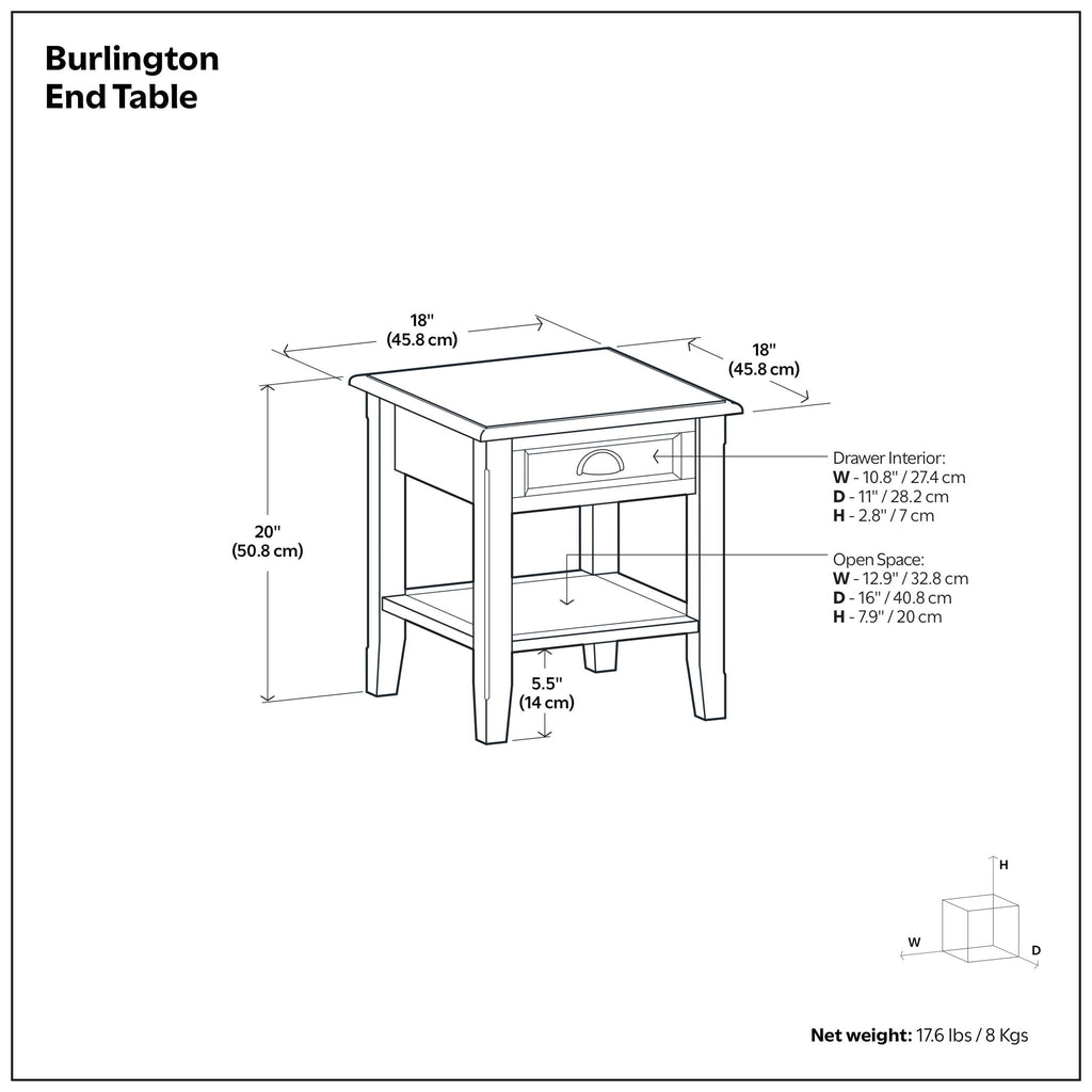 Burlington - End Table - Mahogany Brown