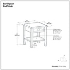 Burlington - End Table - Mahogany Brown