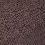 Semi Rounded Pouf, Cable Knitted, Perfect Seating
