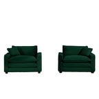 Modern Classic Fabric Single Chair Deep Seat Sofa With Pillow
