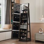 Swivel Jewelry Cabinet With Full Length Mirror