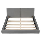 Upholstered Platform Bed, Grounded Bed With Solid Frame