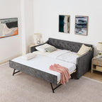 Daybed With Pop Up Trundle And USB Charging Armrest
