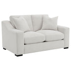 Ashlyn 2-piece Upholstered Track Arm Sofa Set Sand