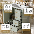 Bathroom Vanity, Modern Bathroom Cabinet With Sink Combo Set, Bathroom Storage Cabinet With A Soft Closing Door And 3 Drawers, Solid Wood Frame