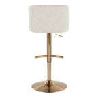 Toriano - Contemporary Adjustable Barstool Swivel With Rounded T Footrest (Set of 2)