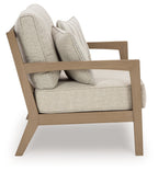 Hallow Creek - Loveseat With Cushion - Driftwood