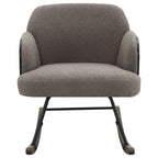 Paige Boucle Upholstered Mid Back Rocking Chair Taupe