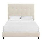 Tufted Upholstered Headboard Platform Bed