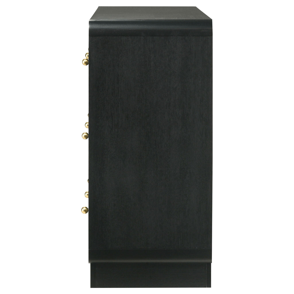 Cavelle 6-drawer Dresser Cabinet Black