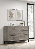 Valen 6-drawer Bedroom Dresser Cabinet Light Taupe