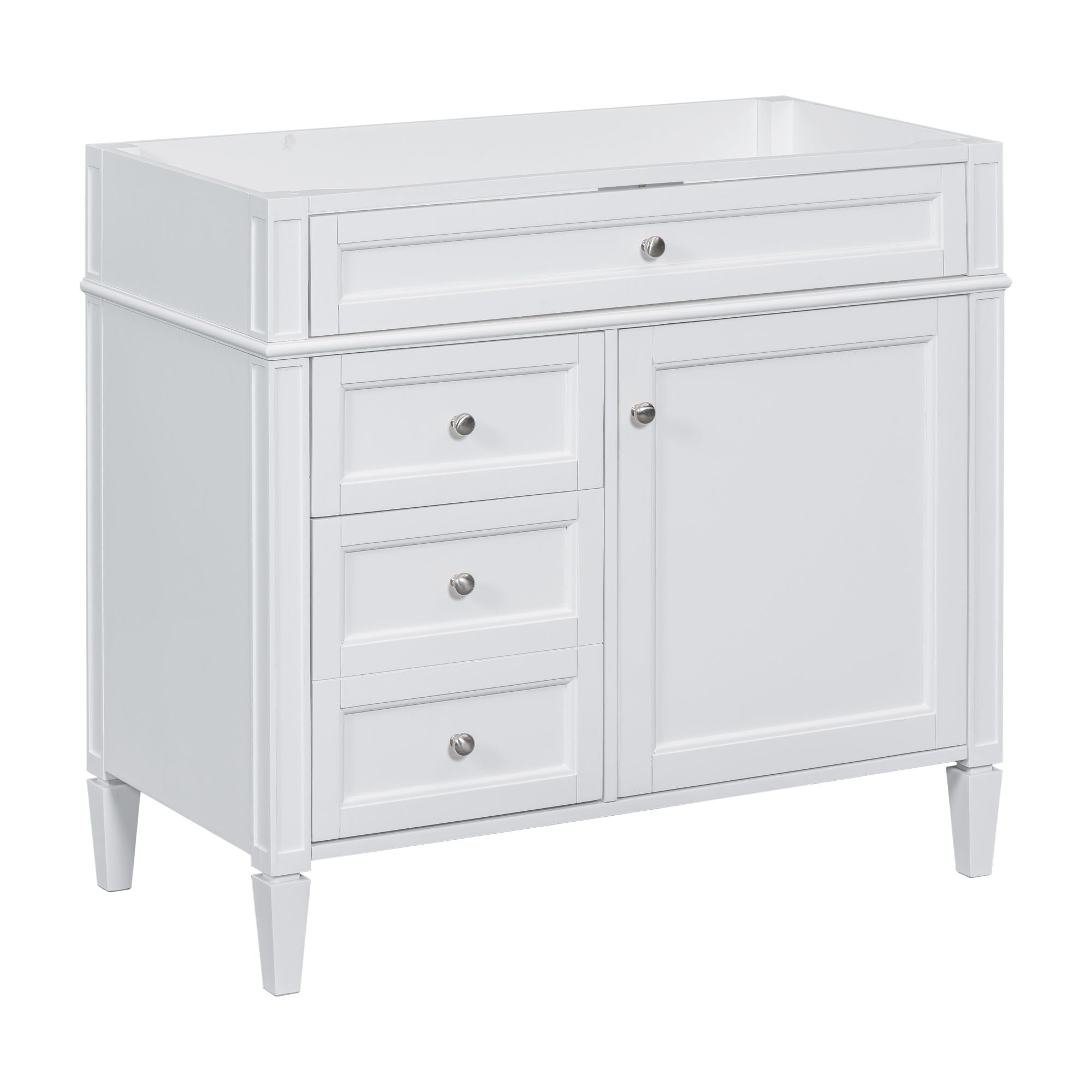 Bathroom Vanity With 2 Drawers And Tip-Out Drawer, Storage Cabinet