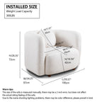 Japandi Style Accent Square Chair