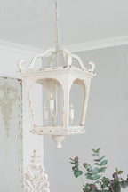 4 Light Wood Chandelier, Hanging Light Fixture With Adjustable Chain For Kitchen, Bulb Not Included - Cream White