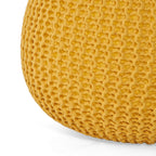 Bordeaux - Knitted Round Pouf, Versatile Ottoman And Floor Cushion
