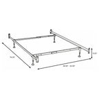 Esme Twin or Full Bed Frame Black (Headboard & Footboard)