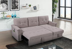 Ashlyn - Reversible Sleeper Sectional Sofa With Storage Chaise, USB Charging Ports And Pocket