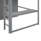 Loft Bed With Built In Wardrobe, Shelves And Drawers