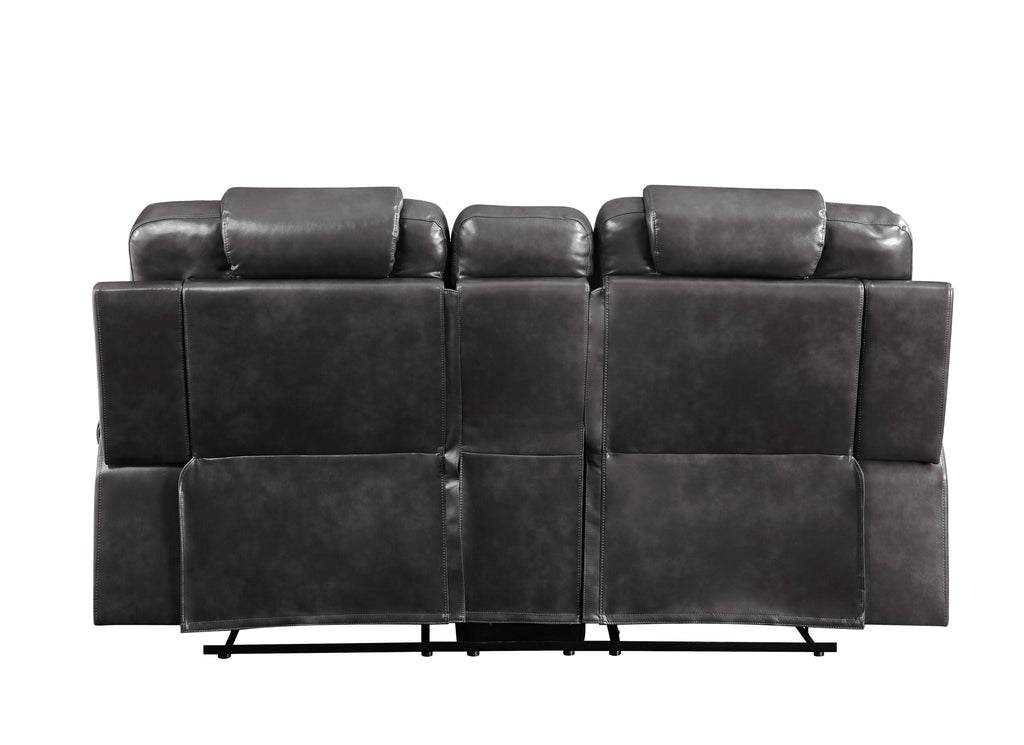 Braylon - Recliner Loveseat With Cupholder Console - Brown