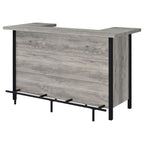 Bellemore Freestanding Home Bar Wine Cabinet Grey Driftwood