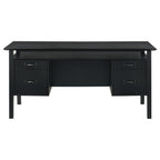 Goodson 64-inch 4-Drawer Double Pedestal Computer Desk Black